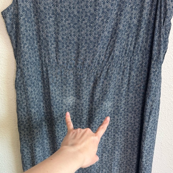 VTG Norton Womens Large Blue Dainty Floral Print Maxi Dress Cottagecore Country - Picture 11 of 11
